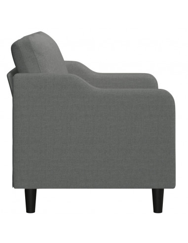 Divano a 2 Posti Grigio Scuro 120 cm in Tessuto