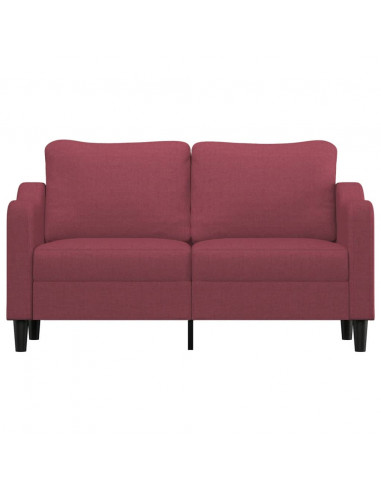 Divano a 2 Posti Rosso Vino 140 cm in Tessuto