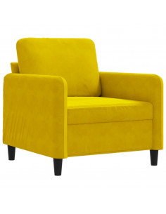 Poltrona Giallo 60 cm Velluto 2