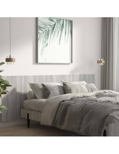 Testiera Letto Grigio Sonoma 240x1,5x80 cm Legno Ingegnerizzato