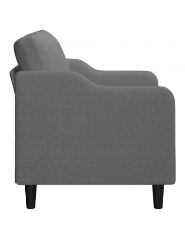 Divano a 2 Posti Grigio Scuro 140 cm in Tessuto