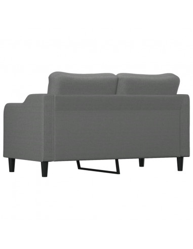 Divano a 2 Posti Grigio Scuro 140 cm in Tessuto