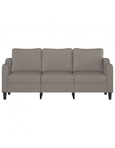 Divano a 3 Posti Tortora 180 cm in Tessuto