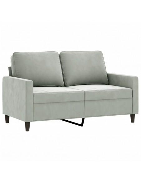 Set di Divani 4 pz Grigio Chiaro in Velluto