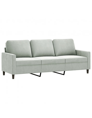 Set di Divani 4 pz Grigio Chiaro in Velluto