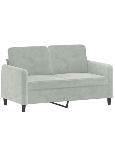 Set di Divani 3 pz Grigio Chiaro in Velluto