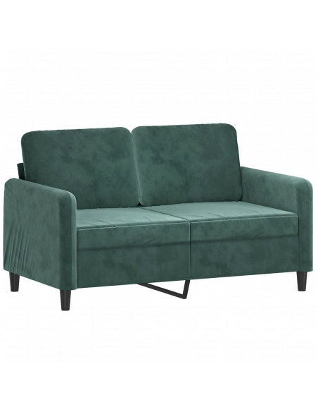 Set di Divani 2 pz Verde Scuro in Velluto