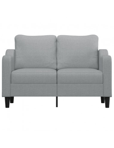 Divano a 2 Posti Grigio Chiaro 120 cm in Tessuto