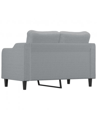 Divano a 2 Posti Grigio Chiaro 120 cm in Tessuto