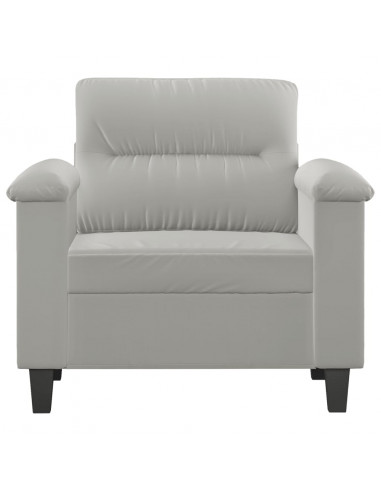 Poltrona Grigio Chiaro 60 cm in Tessuto Microfibra