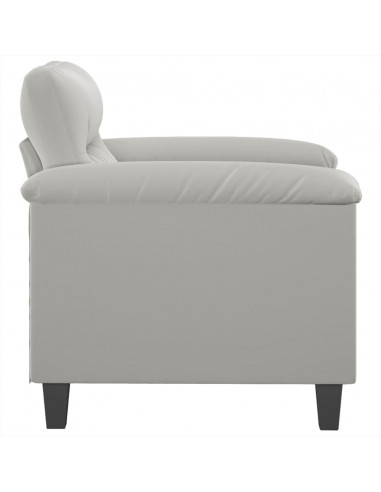 Poltrona Grigio Chiaro 60 cm in Tessuto Microfibra