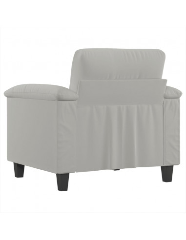 Poltrona Grigio Chiaro 60 cm in Tessuto Microfibra