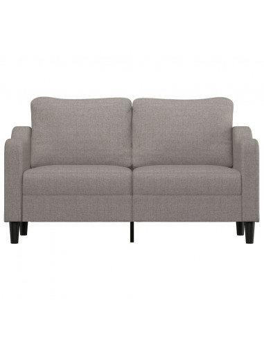 Divano a 2 Posti Tortora 140 cm in Tessuto