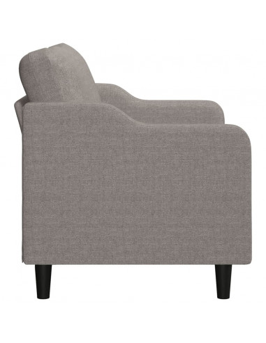 Divano a 2 Posti Tortora 140 cm in Tessuto