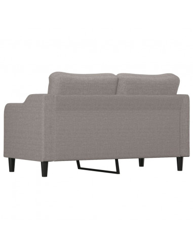 Divano a 2 Posti Tortora 140 cm in Tessuto
