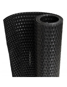 Paravento da Balcone Nero 1000x100 cm in Polyrattan 2