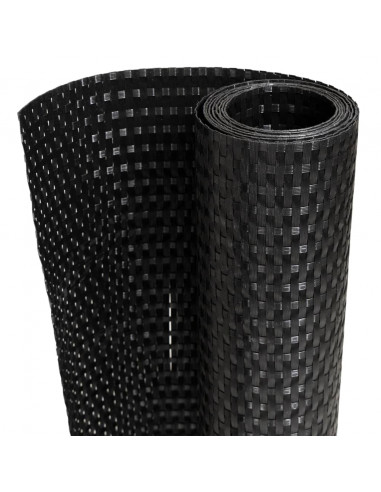 Paravento da Balcone Nero 1000x100 cm in Polyrattan