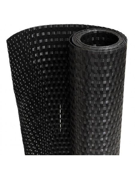 Paravento da Balcone Nero 1000x100 cm in Polyrattan