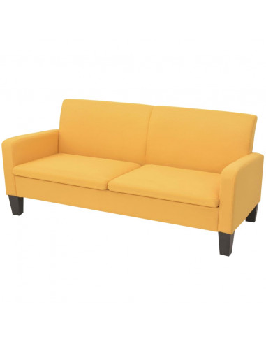 Set Divani 2 pz in Tessuto Giallo