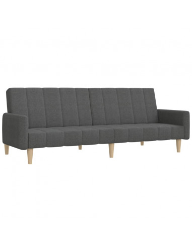 Divano Letto a 2 Posti Grigio Scuro in Tessuto