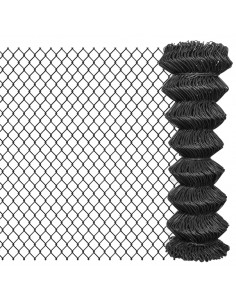 Recinzione in Rete in Acciaio 15x1,25 m Grigio 2