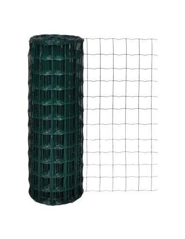 Recinzione Euro in Acciaio 25x1,7 m Verde
