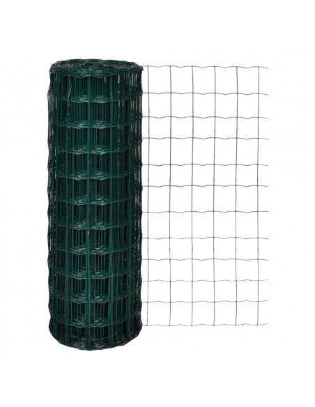 Recinzione Euro in Acciaio 25x1,7 m Verde