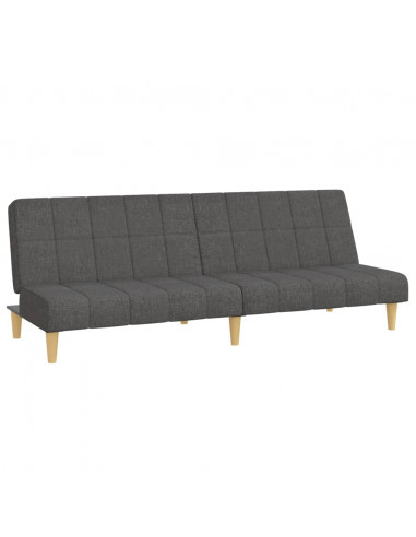 Divano Letto a 2 Posti Grigio Scuro in Tessuto