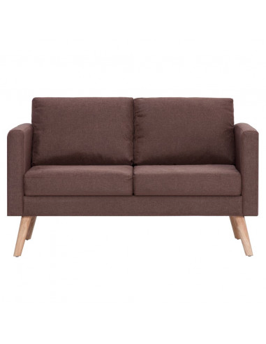 Set Divani 2 pz in Tessuto Marrone