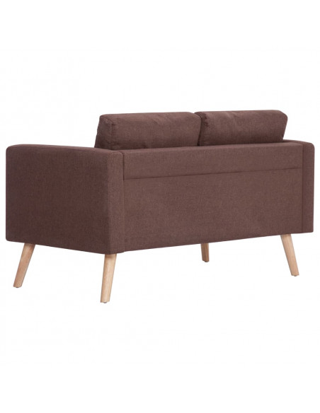 Set Divani 2 pz in Tessuto Marrone