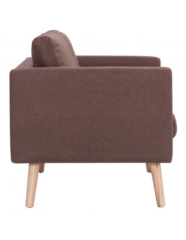 Set Divani 2 pz in Tessuto Marrone