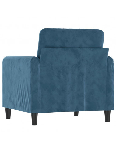 Poltrona Blu 60 cm Velluto