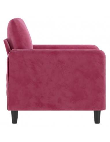 Poltrona Rosso Vino 60 cm Velluto