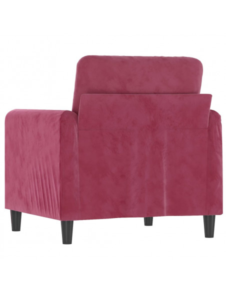 Poltrona Rosso Vino 60 cm Velluto