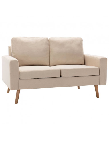 Set Divani 2 pz in Tessuto Crema