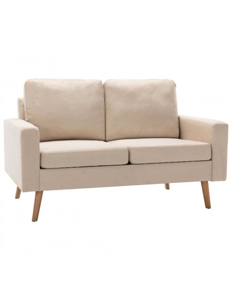 Set Divani 2 pz in Tessuto Crema
