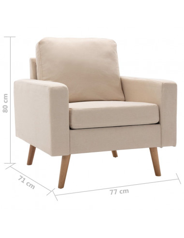 Set Divani 2 pz in Tessuto Crema