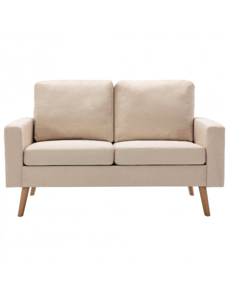 Set Divani 2 pz in Tessuto Crema