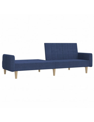 Divano Letto a 2 Posti Blu in Tessuto