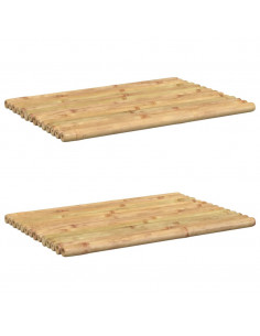 Tappetino da Bagno 2 pz 50x35 cm in Bambù 2