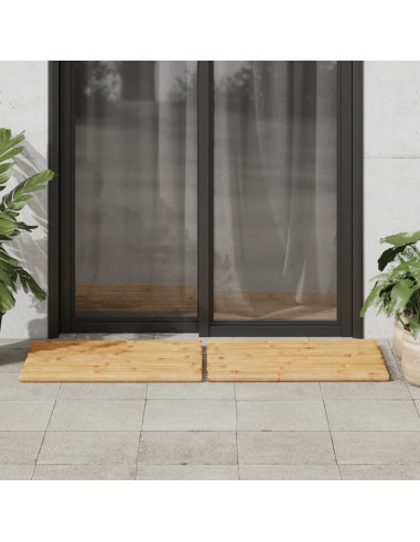 Tappetini da Bagno 2 pz 70x50 cm in Bambù