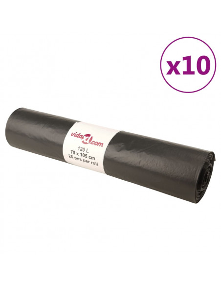 Sacchetti per Cestini 250 pz Neri 120 L