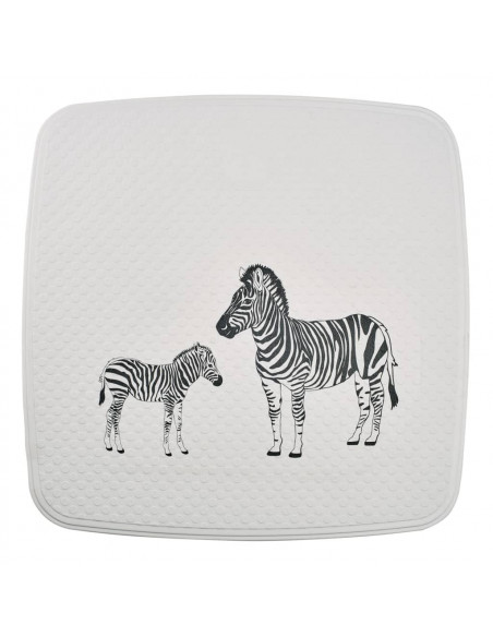 RIDDER Tappeto per Doccia Zebra 54x54 cm Bianco e Nero