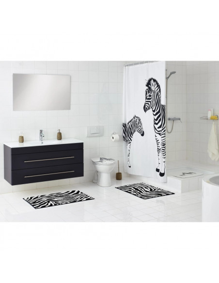 RIDDER Tappeto per Doccia Zebra 54x54 cm Bianco e Nero