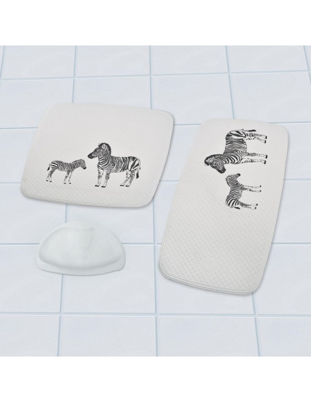 RIDDER Tappeto per Doccia Zebra 54x54 cm Bianco e Nero
