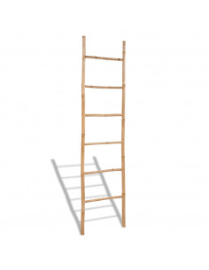 Supporto Asciugamani a Scaletta con 6 Gradini in Bambù 2