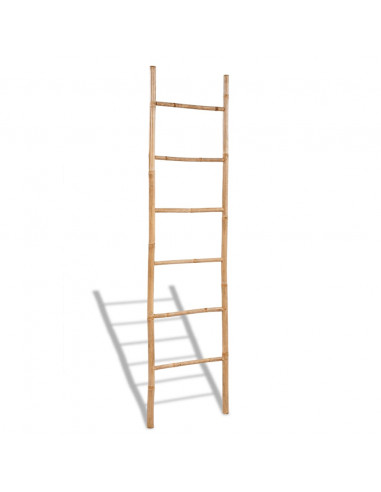 Supporto Asciugamani a Scaletta con 6 Gradini in Bambù