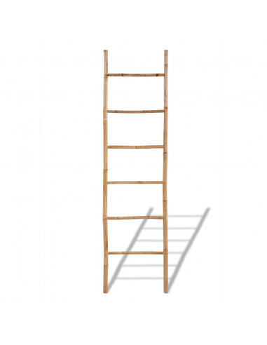 Supporto Asciugamani a Scaletta con 6 Gradini in Bambù
