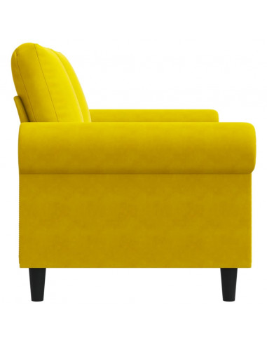 Divano a 2 Posti giallo 120 cm in Velluto