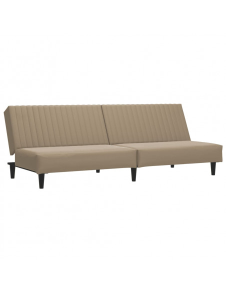 Divano Letto a 2 Posti Cappuccino in Similpelle